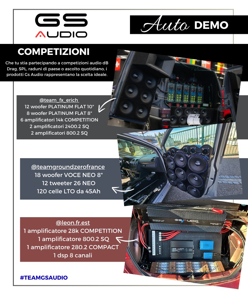 GS AUDIO #AUTODEMO #COMPETIZIONI