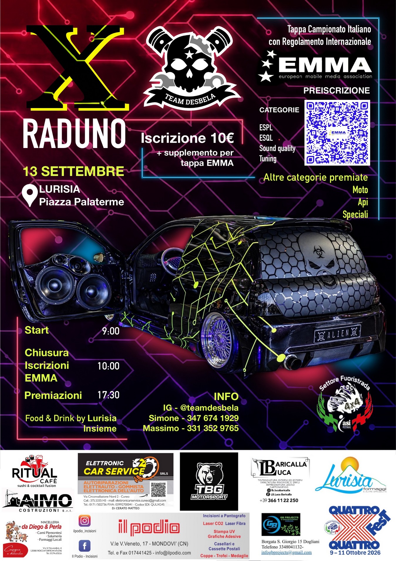 X° Raduno Team Desbela - Lurisia (CN) 13/09/2026 X° Raduno Team Desbela - Lurisia (CN) 13/09/2026