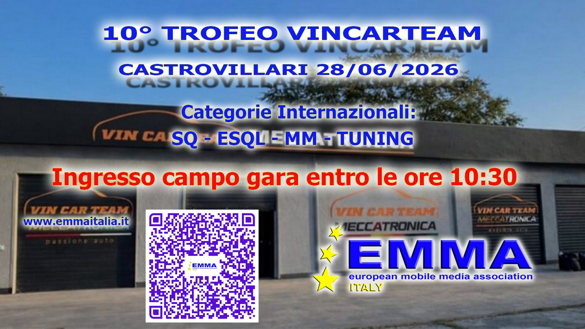 10° TROFEO VINCARTEAM - CASTROVILLARI (CS) 28/06/2026 10° TROFEO VINCARTEAM - CASTROVILLARI (CS) 28/06/2026